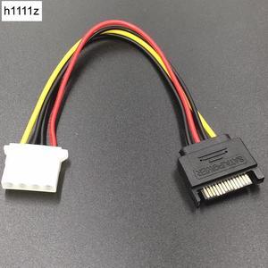 SATA to 4Pin Power Cable Serial ATA 15pin Male to Molex IDE 4pin Female Power Supply Cable for BTC Miner Mining Machine 20CM