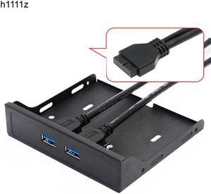 20Pin 2 Port USB 3.0 Hub USB3.0 Front Panel Cable Adapter Metal Bracket for PC Desktop 3.5 Inch Floppy Disk Drive Bay