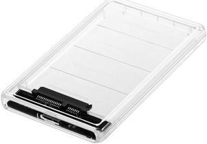 For WIN 10 2.5inch USB 3.0 USB 3.1 Type C SATA Hd Box SSD HDD Hard Disk Drive External HDD Enclosure Transparent Case Tool Free