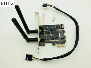 M.2 WiFi Adapter M2 NGFF Key A E to Mini PCI Express Wifi Raiser PCI E 1X NGFF Wireless Support 2230 2242 Mini PCIE Network Card