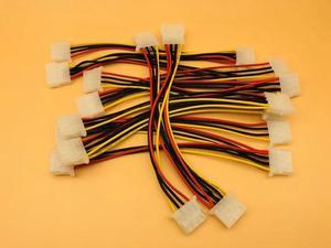 5PCS 4Pin Power Cable 4Pin Computer IDE Power Cord 4Pin Molex Male to 3 Port Molex IDE Female Power Supply Splitter Adapter