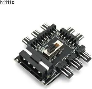 PC 1 to 8 4Pin Molex Cooler Cooling Fan Hub Splitter Cable PWM 3Pin Power Supply Speed Controller Adapter For BTC Miner Mining