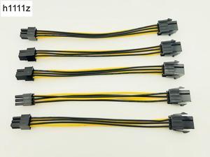 5PCS 20CM 6Pin to 6 Pin PCI Express PCIe Power Extension Cable 6Pin Connector Male to Female Graphics Card Power Extension Cable