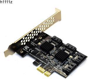 4 Ports SATA 6G PCI Express Controller Card PCI e to SATA III 3.0 converter with Heat Sink Expansion Adapter Board for PC