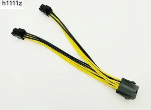 CPU 8Pin to 6Pin Graphics Card Power Cable PCI E PCIe 8Pin to Dual 6Pin Power Supply Splitter Cable 20cm Cables for Miner Mining