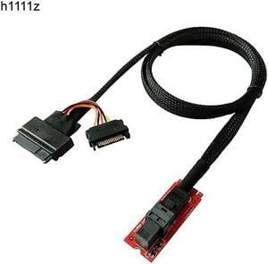Computer Cables Connector U.2 SFF 8639 to M.2 M Key NVMe Adapter Card Mini SAS to M.2 M Key NVMe SFF 8639 Adapter SFF 8639 Cable