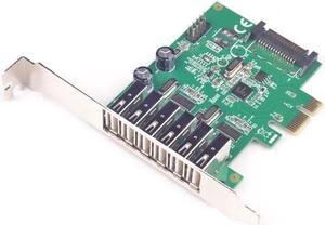 8 Port USB 2.0 PCI Express X1 Card (6 External Ports and 2 Internal 9 Pin Ports)