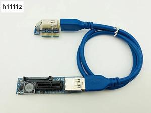 PCI E Extender PCI E 1X to 1X Riser USB 3.0 Cable SATA Power Working for Motherboard PCI E x1 Slot Bitcoin Miner Antminer Mining