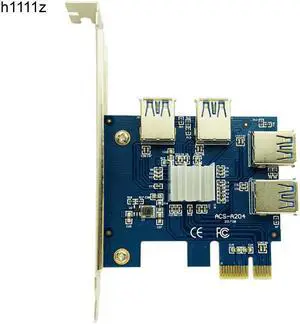 HOT Riser Card PCIE 1 to 4 Multiplier Hub Adapter PCI Express 1x to 16x Slot 4 USB 3.0 Riser For Bitcoin BTC Miner Mining Device