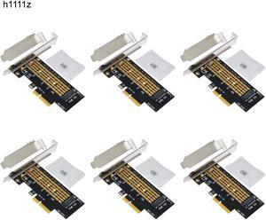 6PCS PCIE to M2 Adapter Riser Card PCI Express to M.2 NVME SSD PCIE Adapter M Key NVME SSD M2 PCIE Card Computer Expansion Cards