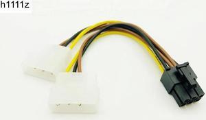 2 x Molex To PCI E Power Adapter 4Pin 4 Pin 6 Pin 6Pin Graphics Video Card Converter Cable for Bitcoin Miner Mining