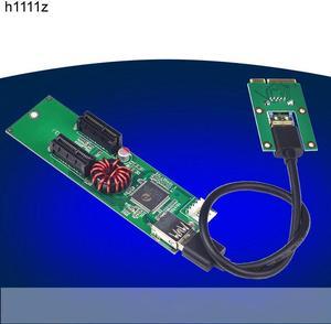 add on card Mini PCI E PCI Express to PCI E X1 Extender Riser Card USB 3.0 to PCIE 1X Slot IDE 4Pin Power Supply for BTC Miner Mining