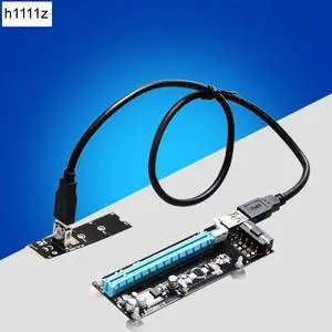 M2 NGFF to 16X Riser Card USB 3.0 Extender Cable PCI Express 16X Adapter with 4Pin Power Connector for Mining