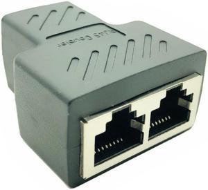 RJ45 Splitter 1 to 2 Ways Network Ethernet Head Lan Cable Female Joiner Coupler RJ45 Extender Plug Network Connector Adapter