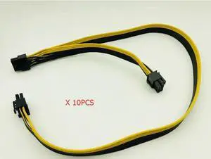 10PCS 8Pin to 8Pin(6+2) Video Card Power Supply Cable Dual Port Connector 8p to 8p Cable 18AWG Wire Adapter for BTC Miner Mining