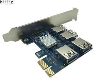 add on card PCI E to PCI E Adapter 1 Turn 4 PCI Express Slot 1x to 16x USB 3.0 Mining Special Riser Card PCIe Converter for BTC Miner Mining