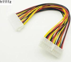 5PCS 30cm 24Pin Power Supply Cable 20+4Pin Motherboard Adapter Extension Cables Cord Extended Line 18AWG for PC Computer Desktop