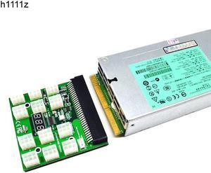 Power Module Breakout Board for 1600W Server Power Conversion Board with 12 6pin Connector for Ethereum BTC Miner Mining Device