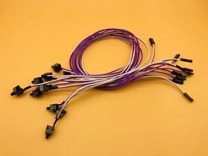10PCS Motherboard Reset Cable Desktop Computer PC Case Power Button SW Switch Power Cord Cable Re start Switch Cable for Mining