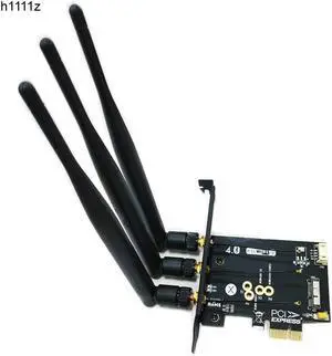 Antennas 802.11+Bluetooth 4.0 Broadcom BCM943602CS BCM94360CS2 Wireless WiFi Card Mini PCI E to PCI E 1X Adapter PC WiFi Adapter