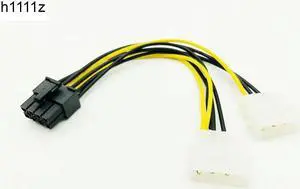 Mining Cable Dual 4P to 8P Graphics Card Power Supply Dual 4Pin to 8Pin Power Cable D Port Graphics Adapter Cable for BTC Mining