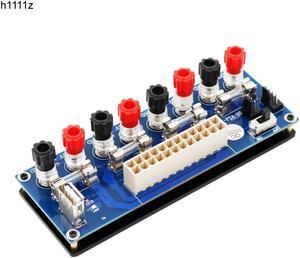 24 pin / 20pin ATX Power Supply Adapter 24Pin ATX Benchtop Computer Power Supply Module Breakout Adapter USB 5V Port with Switch