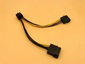 Durable Dual 4Pin to 8Pin Graphics Card Power Cable Dual 4P to 8P Video Card Power Supply D Port Graphics Card Cables for Mining
