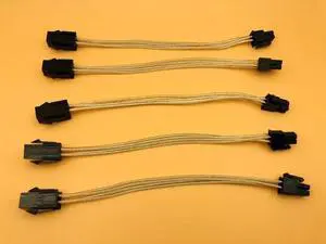 5PCS 4Pin Male to 4Pin Female PC CPU Power Supply Extension Cable Cord 8" inch ATX 4Pin to 4Pin Connector Adapter for BTC Mining