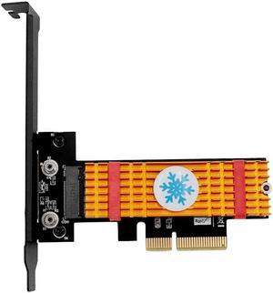 PCI Express 3.0 x4 to M.2 NVMe SSD NGFF Pcie M2 Riser Card Adapter Suppor 2242 2260 2280 M2 SSD Low Profile Bracket M.2 Heatsink