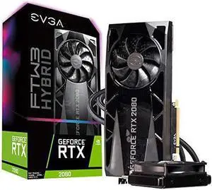 EVGA GeForce RTX 2080 FTW3 Ultra Hybrid Gaming, 8GB GDDR6, RGB LED & iCX2 Technology - 9 Thermal Sensors Graphics Card 08G-P4-2284-KR