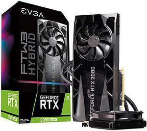 EVGA GeForce RTX 2080 Super FTW3 Hybrid Gaming, 08G-P4-3288-KR, 8GB GDDR6, RGB LED Logo, iCX2 Technology, Metal Backplate