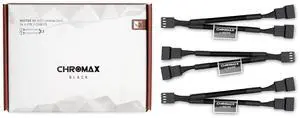 Noctua NA-SYC1 chromax.black, 4 Pin Y-Cables for PC Fans (Black)