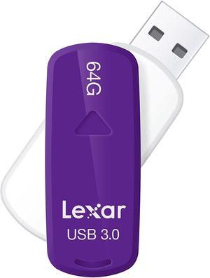 Lexar USB Jump Drive S35 64GB USB 3.0 Flash Drive JDS35-64GB PURPLE WHITE 1000-104