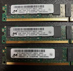 MT18HVF25672PY-80EG1 Micron 2GB PC2-6400 DDR2-800MHz ECC Registered CL5 240-Pin DIMM Very Low Profile (VLP) Single Rank Memory Module