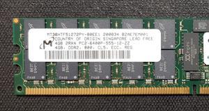 MT36HTF51272PY-80EE1 Micron 4GB 800MHZ 2Rx4  240 PIN 512MX72 PC2-6400P-555-12-ZZ DDR2 CL5 ECC REGISTERED Server Memory