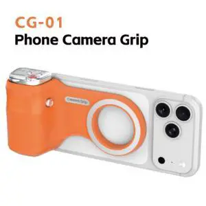 ORATAL - iPhone Camera Grip - for Native Camera Control with Removable Remote & Built-in Keychain, Magnetic Phone Camera Grip No Need App Support iOS26/17/18, Fun Shot Magnetic Grip with 1/4 Nut ORATAL - iPhone Camera Grip - for Native Camera Control with Removable Remote & Built-in Keychain, Magnetic Phone Camera Grip No Need App Support iOS26/17/18, Fun Shot Magnetic Grip with 1/4 Nut