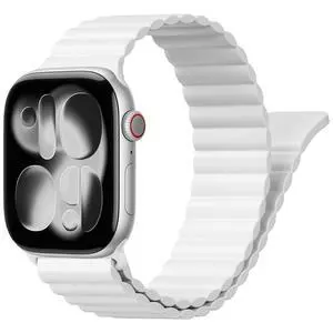 Magnetic Sport Bands for Apple Watch Band 40mm 38mm 41mm 42mm 44mm 45mm 46mm iWatch bands for Women Men,Silicone Loop Strap Wristband for Apple Watch Series, White 44mm 45mm 46mm 49mm 42mm(series 3 2) Magnetic Sport Bands for Apple Watch Band 40mm 38mm 41mm 42mm 44mm 45mm 46mm iWatch bands for Women Men,Silicone Loop Strap Wristband for Apple Watch Series, White 44mm 45mm 46mm 49mm 42mm(series 3 2)