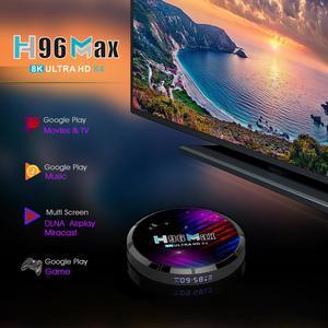 H96 MAX X4 Android 11 Amlogic S905X4 Smart TV BOX 4GB RAM   64GB ROM 2.4G&5G Wifi 100M BT4.0 8K Set Top Box VS TANIX