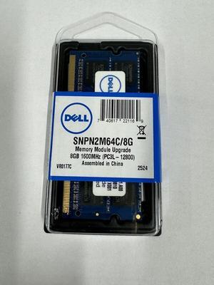 Dell SNPN2M64C/8G Dell 8GB DDR3 SDRAM Memory Module - 8 GB (1 x 8 GB) - DDR3 SDRAM - 1600 MHz DDR3-1600/PC3-12800 - 1.35 V - Non-ECC - Unbuffered - 204-pin - SoDIMM