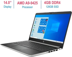 HP Premium 14-inch Micro-Edge Laptop Computer, AMD A9-9425 3.1GHz Processor, 4GB DDR4 RAM, 128GB PCI-e Solid State Drive, USB Type-C, Bluetooth,WiFi, HDMI, Webcam, Windows 10 HP Premium 14-inch Micro-Edge Laptop Computer, AMD A9-9425 3.1GHz Processor, 4GB DDR4 RAM, 128GB PCI-e Solid State Drive, USB Type-C, Bluetooth,WiFi, HDMI, Webcam, Windows 10