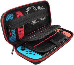Mazepoly Carry Case for Nintendo Switch Portable Travel Case with 20 Game Card Storage for Nintendo Switch Console,Red