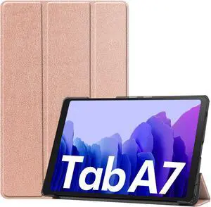 Mazepoly Samsung Galaxy Tab A7(SM-T500/T505/T507) 10.4 inch 2020 Case, Multi- Viewing Angles, Tri-Fold Stand Smart Case for Samsung Galaxy Tab A7[Auto Wake/Sleep]/Rose Gold