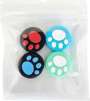 Mazepoly 4 Pieces Cat Claw Design Thumb Grip Caps for Nintendo Switch NS & Lite