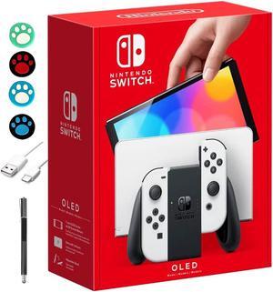 Nintendo Switch 64GB OLED Model Bundle, Nintendo Switch Console with White Joy-Con Controllers, Vibrant 7-inch OLED Screen, 64GB Storage, with Mazepoly Accessories
