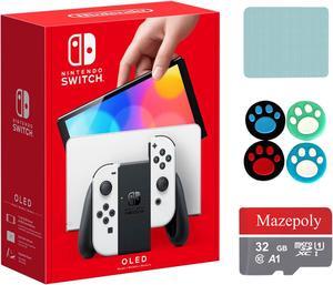 Nintendo Switch 64GB OLED Model Bundle, Nintendo Switch Console with White Joy-Con Controllers & Dock, Vibrant 7-inch OLED Screen, 64GB Storage, with Mazepoly Accessories