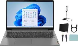 Lenovo Ideapad 3i 15.6" FHD Touchscreen Laptop, 11th Gen Intel Quad-Core i5-1135G7, 12GB Memory, 512GB M.2. SSD, Grey, Windows 11 Home + Mazepoly Accessories