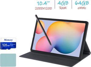 Samsung Galaxy Tab S6 Lite 10.4'' (2000x1200) WiFi Tablet Bundle, 4GB RAM, 64GB Storage, Bluetooth, Android 10, S Pen, Tablet Cover with Mazepoly Accessories