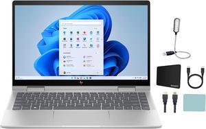 HP ENVY 14" FHD Touch-Screen 2-in-1 Laptop, Intel Core i5-1335U(Beats i7-1260U), 8GB Memory, 512GB SSD, Backlit KB, Fingerprint Reader, Windows 11 Home, Natural Silver + Mazepoly Accessories