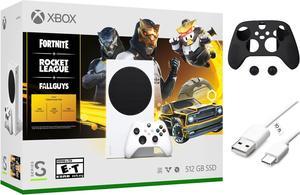 Microsoft Xbox Series S 512GB Console Gilded Hunter(Disc-Free Gaming) Bundle, White + Mazepoly Accessories