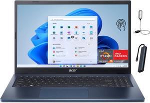 Acer Aspire 3 Thin & Light Laptop, 15.6" FHD IPS Touch Display, AMD Ryzen 5 7520U, 8GB LPDDR5, 1TB SSD, Wi-Fi 6, Bluetooth, Windows 11 Home, Steam Blue with Mazepoly Accessories